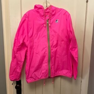 Women’s Large Hot Pink K Way Jacket Wind Breaker